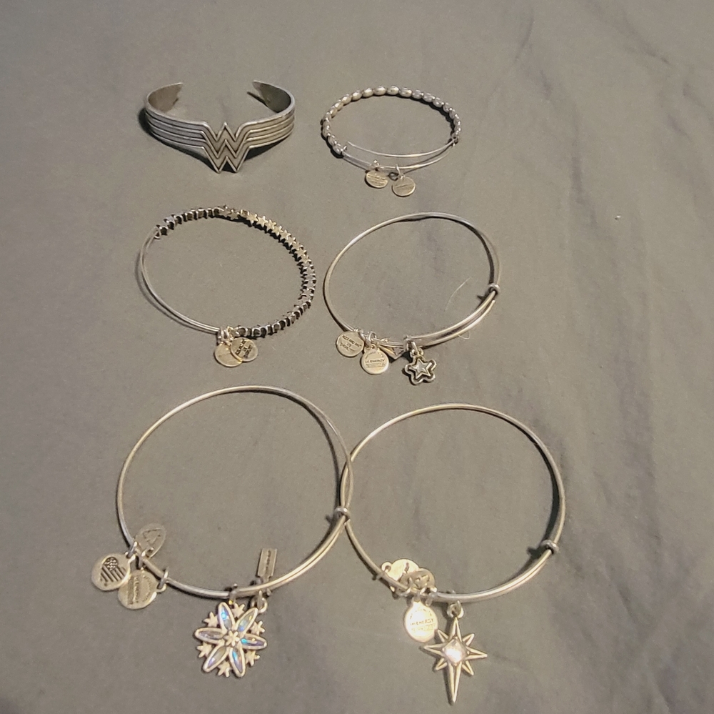 Lot of 6 Alex and Ani Bracelets Limited Editions